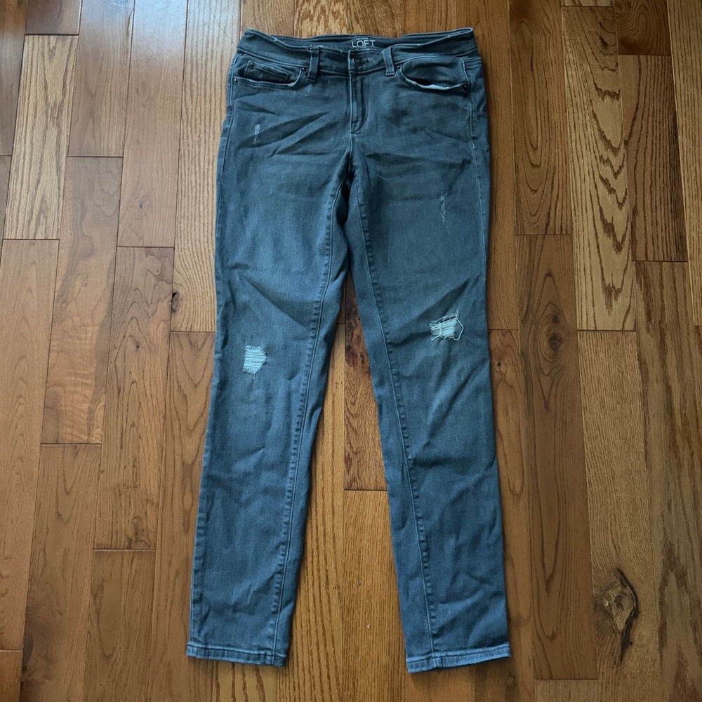 LOFT Modern Skinny Gray Jeans